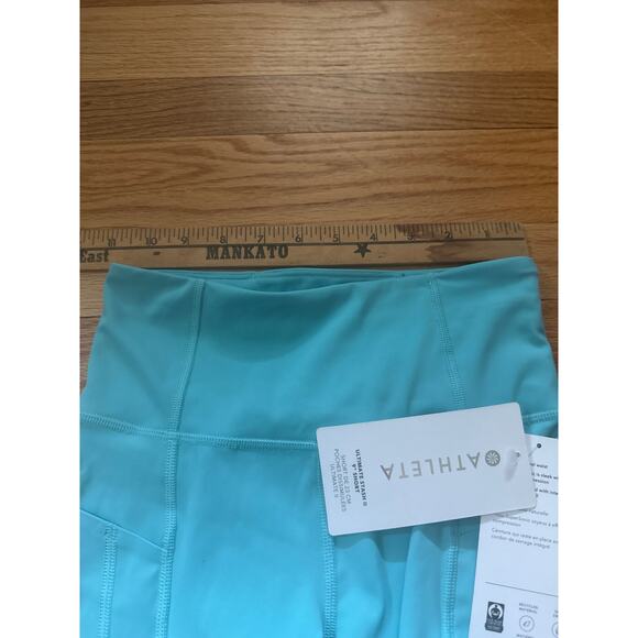Athleta Shorts Sz XXS Turquoise Ultimate Stash II 9” Shorts - Picture 3 of 8
